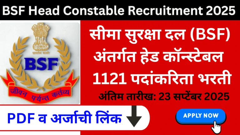 BSF Head Constable Recruitment 2025