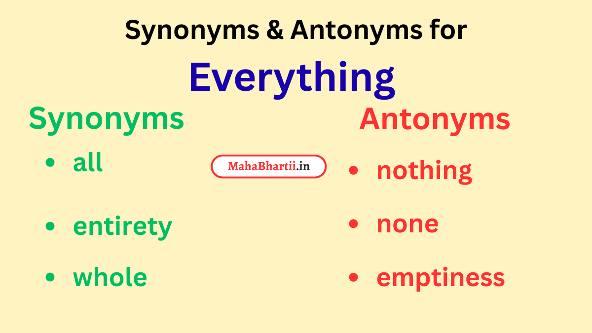 Everything meaning in Hindi | Everything meaning in English | Everything meaning in Marathi Check Now