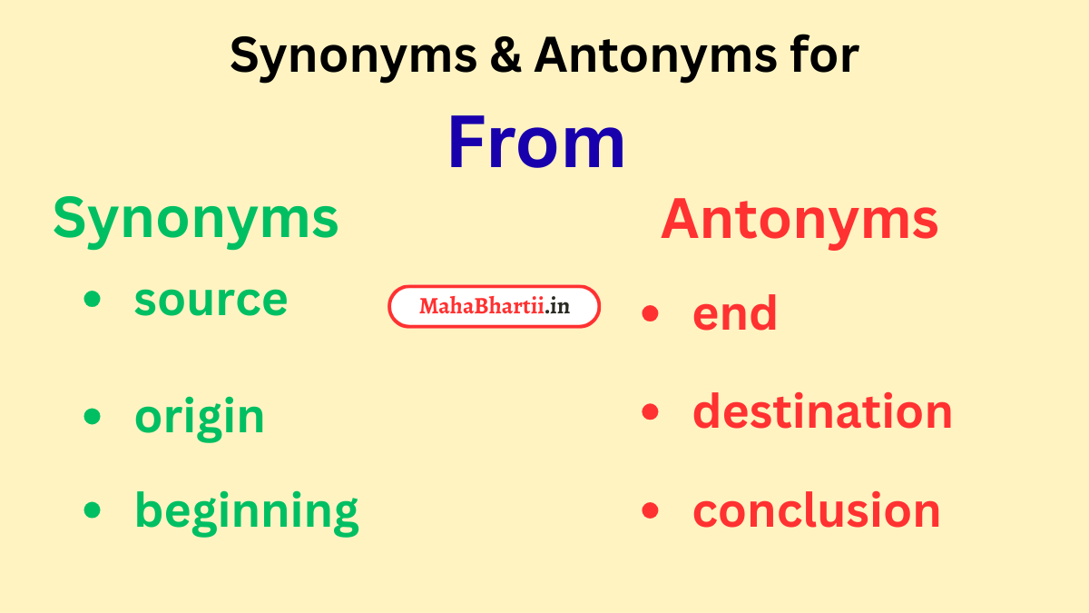 From meaning in hindi, From meaning in English, From meaning in marathi,