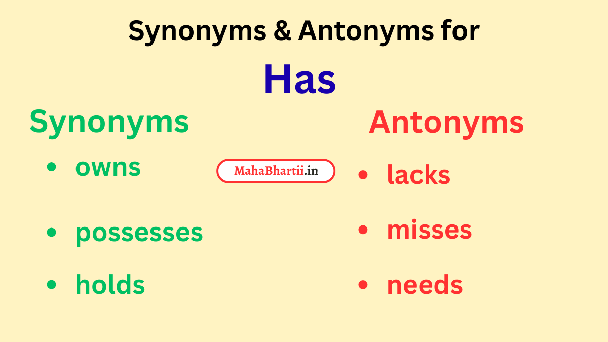 Has meaning in Hindi | Has meaning in English | Has meaning in Marathi Check Now