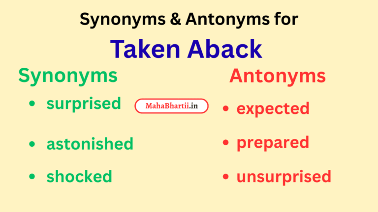 Taken Aback meaning in Hindi | Taken Aback meaning in English | Taken Aback meaning in Marathi See Now