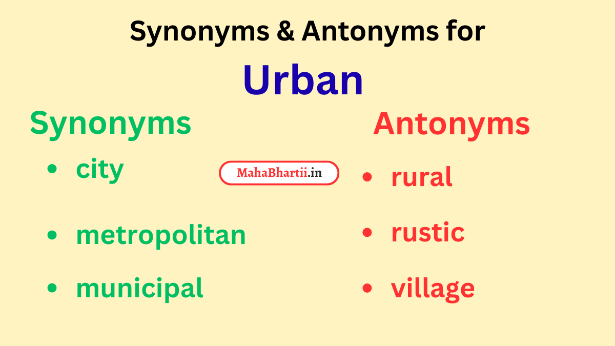 Urban meaning in Hindi | Urban meaning in English | Urban meaning in Marathi Check Now