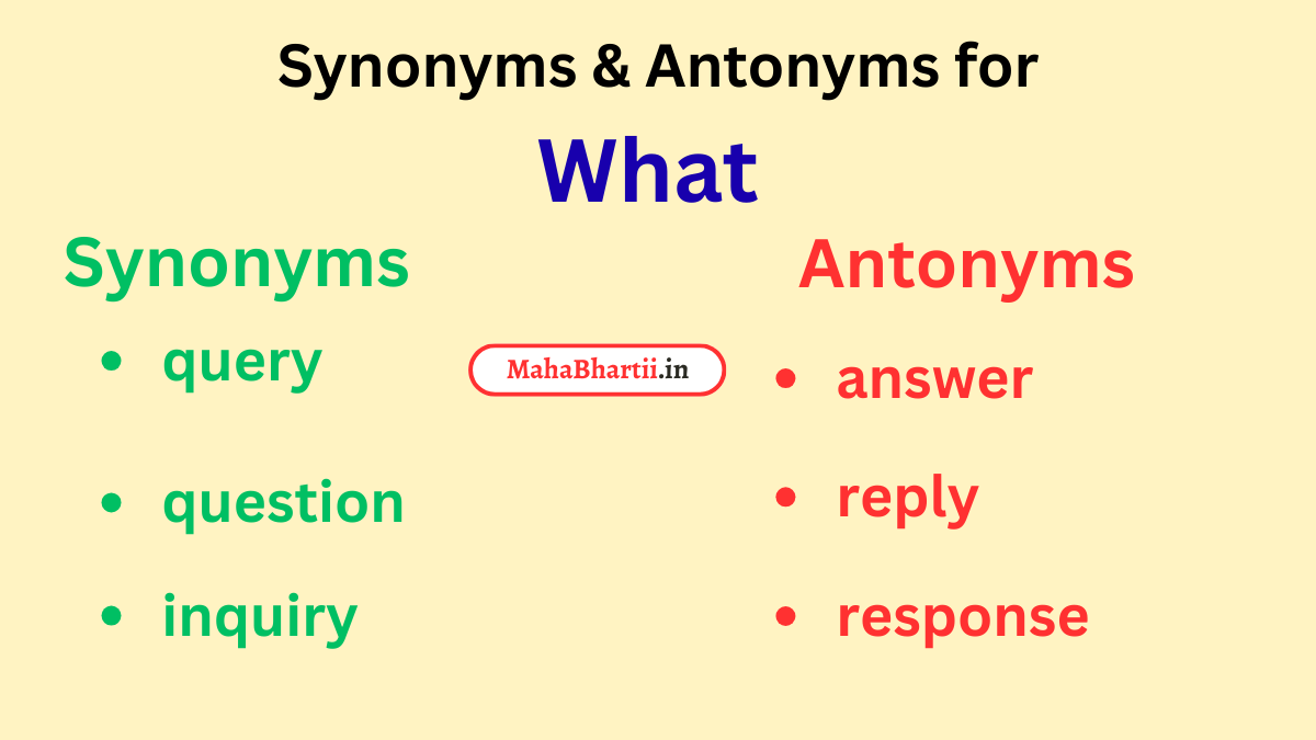 What Meaning in Hindi